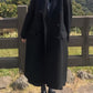 Black Vintage Double Breasted Long Coat