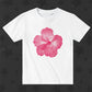 White Vintage Floral Print Crop T-Shirt with Short Sleeves 