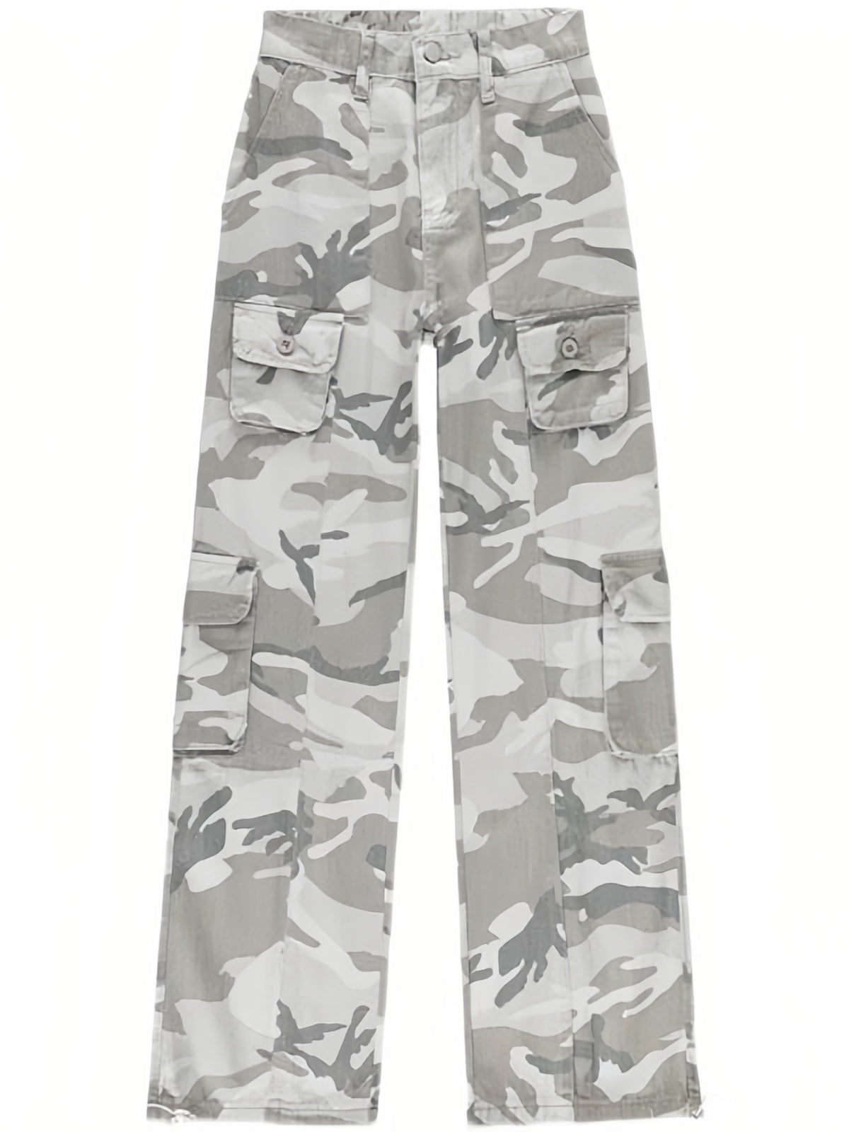 Gray vintage camo baggy cargo jeans