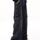 Punk High Waist Straight Leg Cargo Jeans