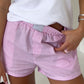 Pink Vintage Striped Shorts with Label