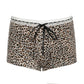 Punk Low Rise Leopard Print Shorts with Lace Trim