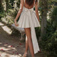 French backless mini dress with lacing and back tie