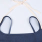 Vintage Blue Contrast Color Mock Two Piece Camisole