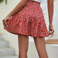 Vintage Floral High Waist Mini Skirt