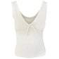 Beige Vintage V-Neck Bow Tank Top