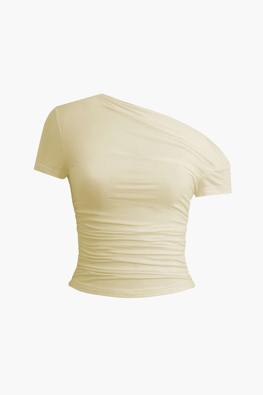 Vintage Asymmetrical Ruched T-Shirt 