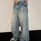 Vintage Loose Boyfriend Jeans with Mopping Detail