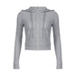 Classic Gray Hoodie in Korean Short Design 