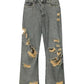 Punk Men's Damage Baggy Jeans