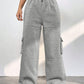 Grey vintage sweatpants with flap pockets