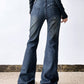 Blaue Retro Sexy Niedrigbund Flare Jeans