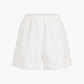 JY White Vintage Cotton &amp; Linen Cowgirl Melody Two Piece Shorts Set/White Vintage Cotton &amp; Linen Cowgirl Melody Two Piece Shorts Set