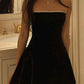 Black Vintage Corset Off Shoulder Mini Dress