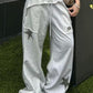 Graue Y2k Sternenprint Sweatpants