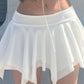 White vintage mini skirt with irregular hem