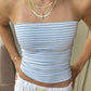 Slim Striped Bandeau Top