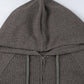 Gray vintage knit top with zipper and hood