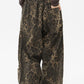 Punk Leopard Drawstring Cargo Pants