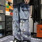 Vintage Men's Washed Cargo Jeans with Cross Print