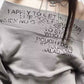 Graues Vintage Off Shoulder Sweatshirt mit Letter Print