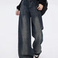 Dark Vintage Washed High Waist Boyfriend Jeans