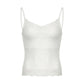 White Vintage Perspective Lace Slim Cami Top