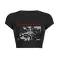 Black Vintage Print Short Sleeve T Shirt 