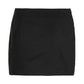 Black Bow Splice Low Waist Lace Up Mini Skirt