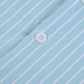 Blaues Vintage Gestreiftes Slim Fit Kurzarmhemd