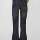 Blaue Y2K Low Rise Slim Flare Jeans