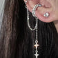 Y2k Star Pendant Chain Link Earring