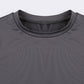 Grey classic round neck short sleeve t-shirt