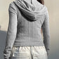 Classic Gray Hoodie in Korean Short Design 