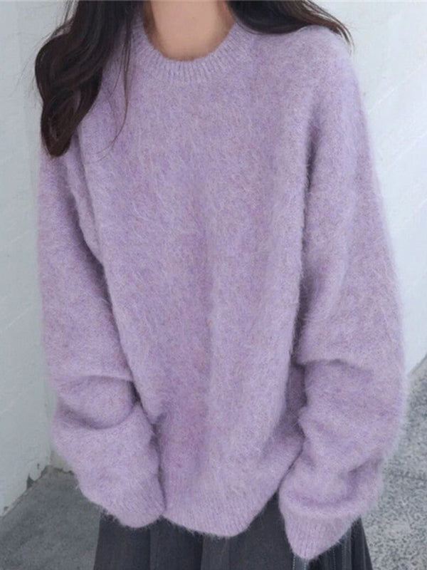 Fluffy plain sweater from the 2000s 