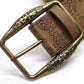 Brown Vintage Embossed Ethnic Buckle Belt