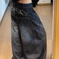 Blue vintage straight boyfriend jeans