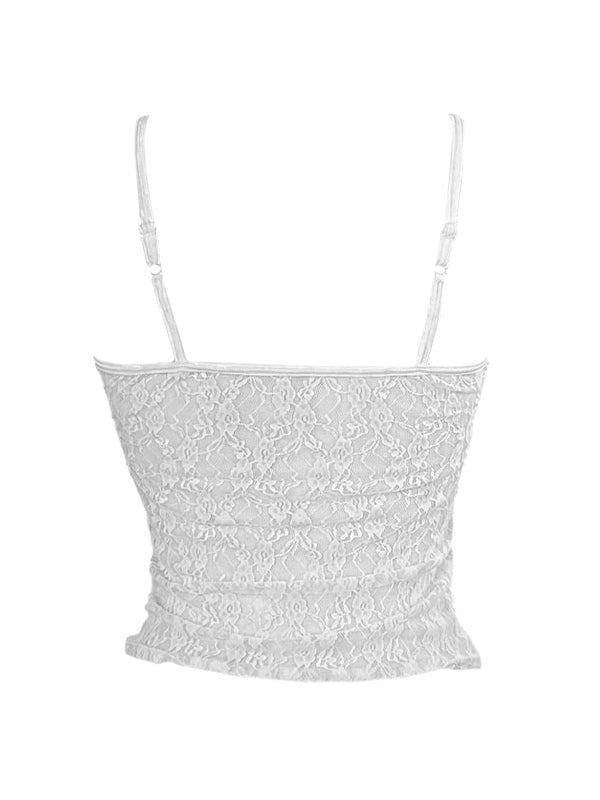 Slim camisole with all-over lace design