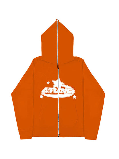 Multicolored Vintage Print Couple Oversized Hoodie