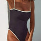 Classic swimsuit in contrasting color