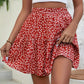 Vintage Floral High Waist Mini Skirt