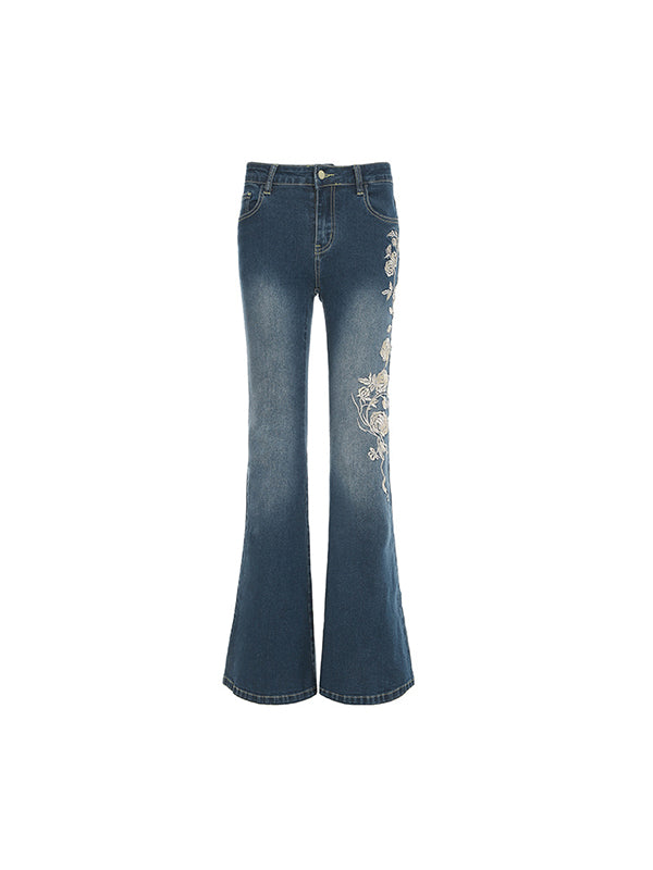 Blaue Vintage Nischen Schlagjeans