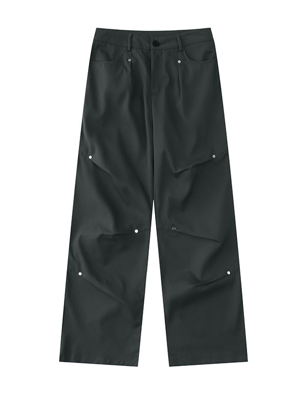 Grey Y2K Loose Fit Cargo Pants