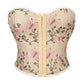 Vintage bandage corset top with butterfly embroidery