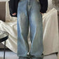 Blue Y2K High Waist Wide Leg Boyfriend Jeans