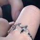 Silver Vintage Filigree Star Cuff Ring