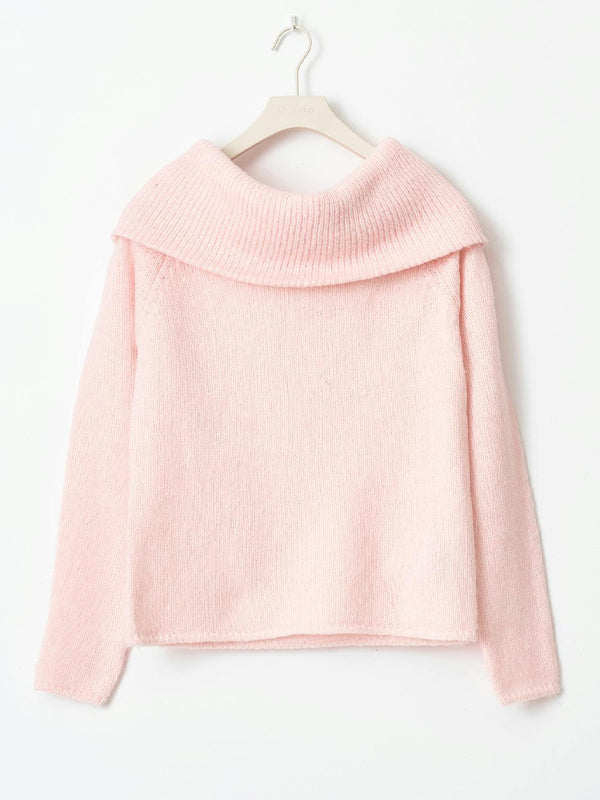 Einzelfarbige Y2k Off Shoulder Oversized Pullover