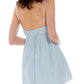 Light Blue French A-Line Mini Dress