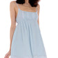 Light Blue French A-Line Mini Dress