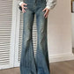 Blue vintage high waist flared jeans